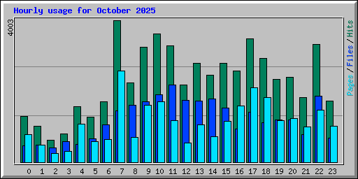 Hourly usage for October 2025