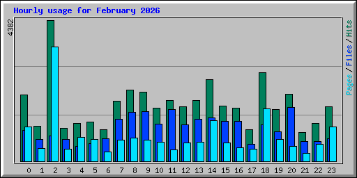Hourly usage for February 2026